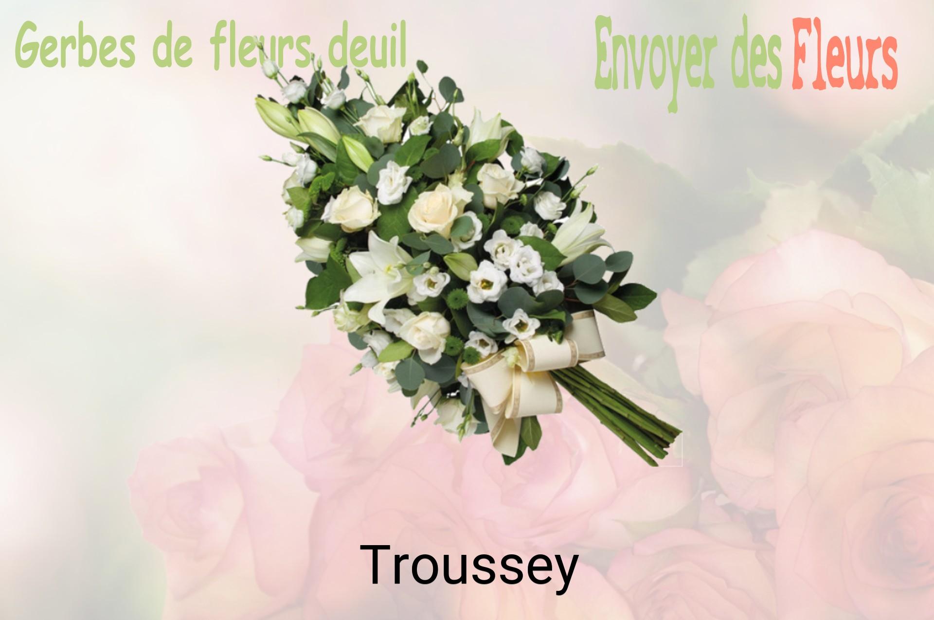 Gerbe de fleurs de deuil livrée à Troussey